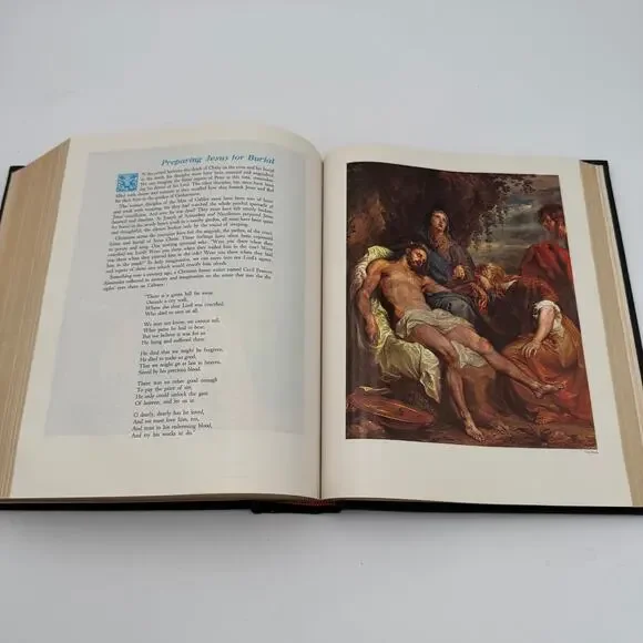 Vintage 1962 Family Bible from Southwestern Company Black 3196 & Bookmarks